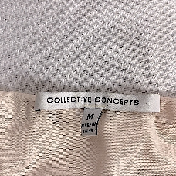 Collective Concepts Women Peplum Floral Top M Spaghetti Straps Pink Black Summer - Picture 5 of 10